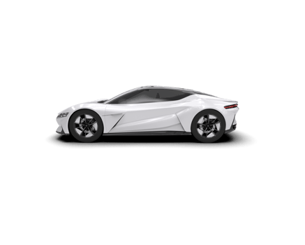 Realistic sport car isolated on background. 3d rendering - illustration png