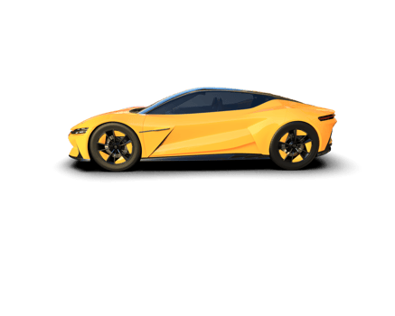 Realistic sport car isolated on background. 3d rendering - illustration png