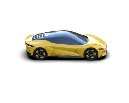 Realistic sport car isolated on background. 3d rendering - illustration png