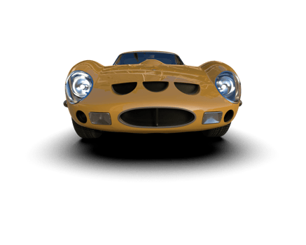 Realistic sport car isolated on background. 3d rendering - illustration png