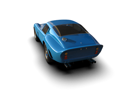 Realistic sport car isolated on background. 3d rendering - illustration png