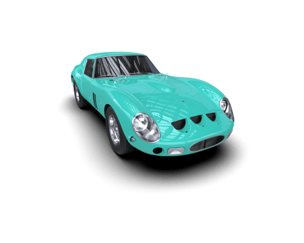 Realistic sport car isolated on background. 3d rendering - illustration png