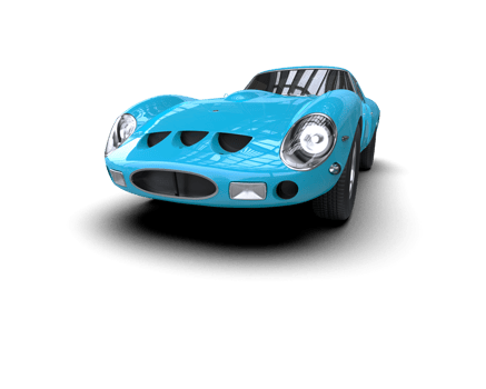 Realistic sport car isolated on background. 3d rendering - illustration png