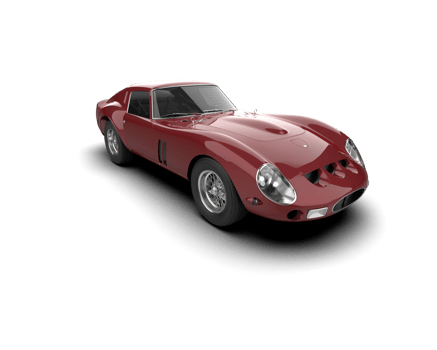 Realistic sport car isolated on background. 3d rendering - illustration png
