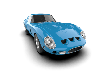 Realistic sport car isolated on background. 3d rendering - illustration png