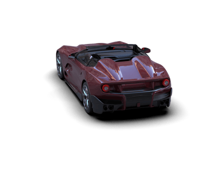 Realistic sport car isolated on background. 3d rendering - illustration png