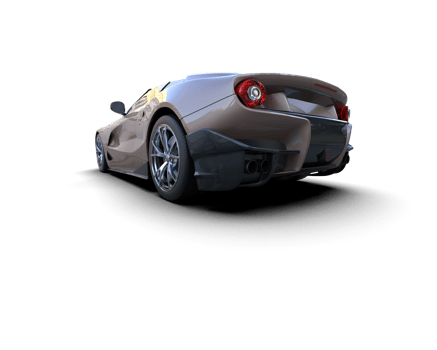 Realistic sport car isolated on background. 3d rendering - illustration png