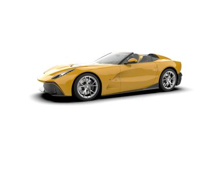 Realistic sport car isolated on background. 3d rendering - illustration png