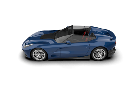 Realistic sport car isolated on background. 3d rendering - illustration png