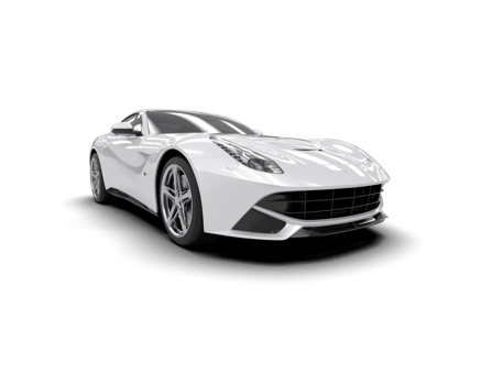 Realistic sport car isolated on background. 3d rendering - illustration png