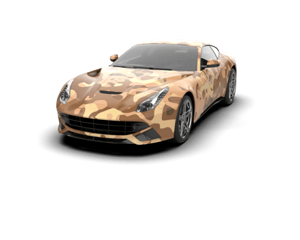 Realistic sport car isolated on background. 3d rendering - illustration png
