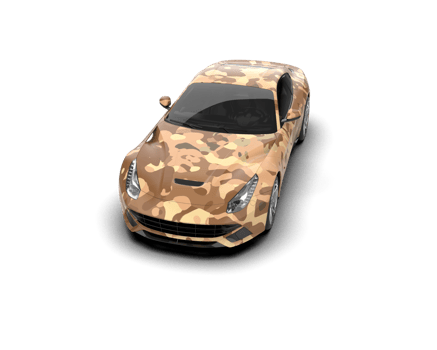 Realistic sport car isolated on background. 3d rendering - illustration png