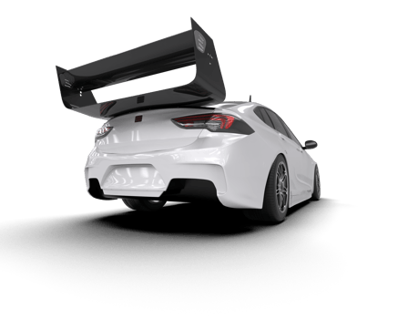 Realistic sport car isolated on background. 3d rendering - illustration png