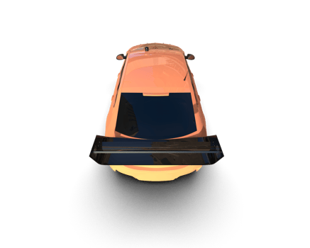 Realistic sport car isolated on background. 3d rendering - illustration png
