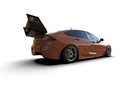 Realistic sport car isolated on background. 3d rendering - illustration png