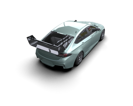 Realistic sport car isolated on background. 3d rendering - illustration png