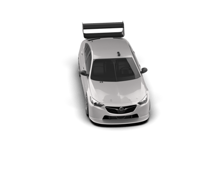 Realistic sport car isolated on background. 3d rendering - illustration png