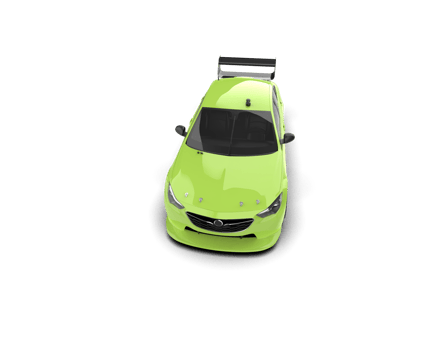 Realistic sport car isolated on background. 3d rendering - illustration png