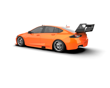 Realistic sport car isolated on background. 3d rendering - illustration png