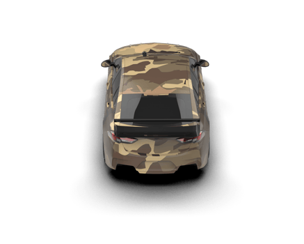 Realistic sport car isolated on background. 3d rendering - illustration png