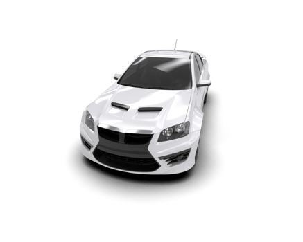Realistic sport car isolated on background. 3d rendering - illustration png