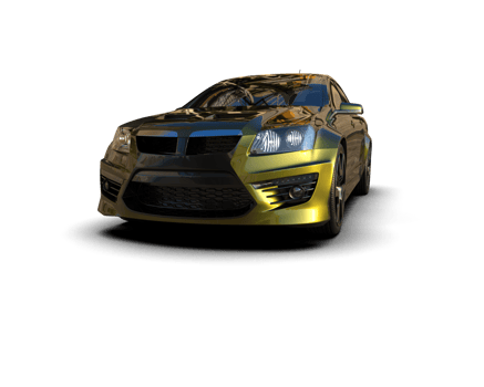 Realistic sport car isolated on background. 3d rendering - illustration png