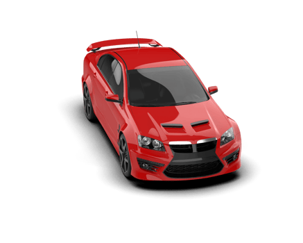 Realistic sport car isolated on background. 3d rendering - illustration png