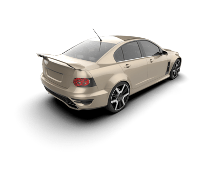 Realistic sport car isolated on background. 3d rendering - illustration png