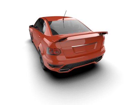 Realistic sport car isolated on background. 3d rendering - illustration png