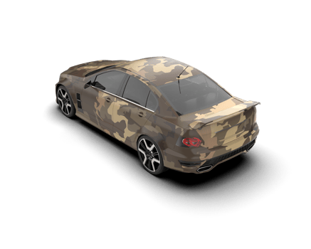 Realistic sport car isolated on background. 3d rendering - illustration png