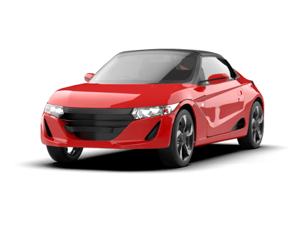 Realistic sport car isolated on background. 3d rendering - illustration png