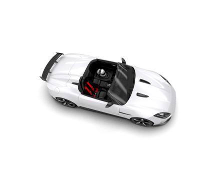 Realistic sport car isolated on background. 3d rendering - illustration png