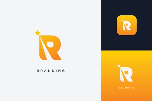 R Letter Trademark Brand Logo vector