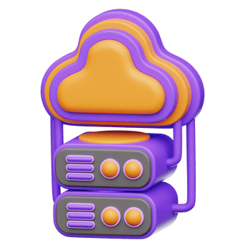 Cloud Computing Server 3D Illustration png