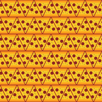 pizza seamless pattern with repeating triangular slice shapes vector