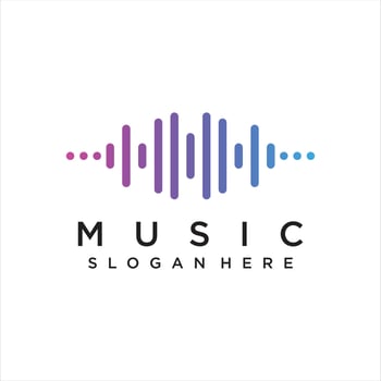 music player element. logo template electronic music, equalizer, store, dj, nightclub and others vector