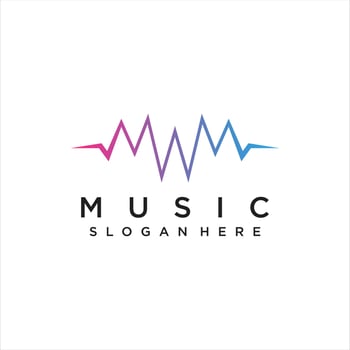 music player element. logo template electronic music, equalizer, store, dj, nightclub and others vector