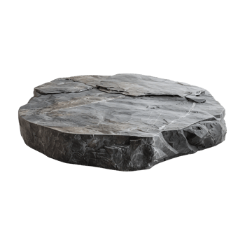 Stone rock display podium isolated on transparent background png
