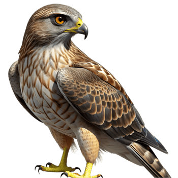 3D Render of a Hawk png