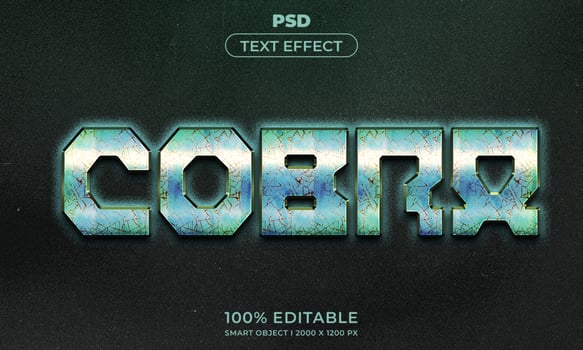 Cobra Text Effect psd