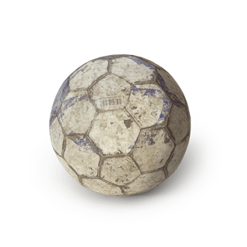 old soccer ball with blue markings png