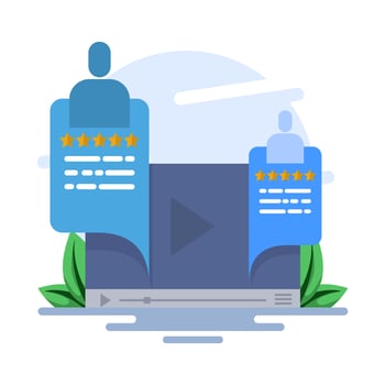 Concept create blog idea vlog make money, income monetize online icon illustration, social monetization chat digital marketing graphic design, internet web electronic media cash on laptop computer. vector