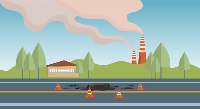 Country Landscape Illustration vector