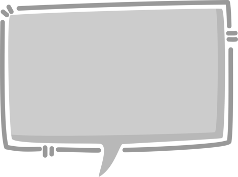 Hand draw doodle minimal speech bubble balloon, icon sticker memo keyword planner text box banner png