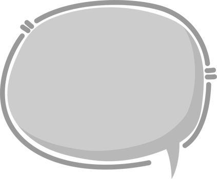Hand draw doodle minimal speech bubble balloon, icon sticker memo keyword planner text box banner png