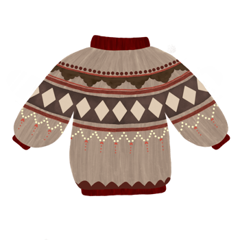 Detailed Warm Sweater Winter Season Illustration png