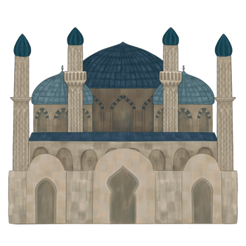 Vintage Masjid Illustration Painting png