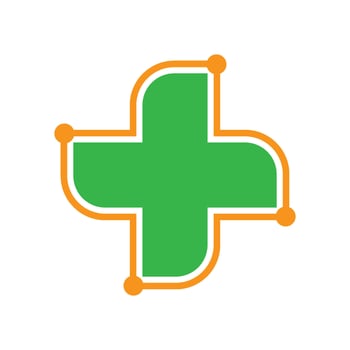 hospital and health clinic logo design vector