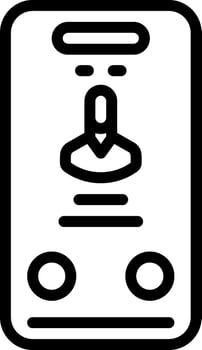 Black line icon for call vector