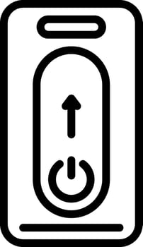 Black line icon for on off vector